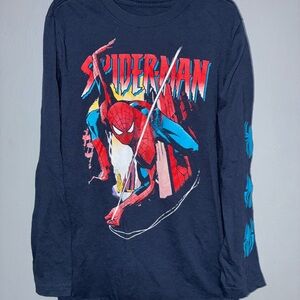 Marvel Spider-Man Long Sleeve Shirt - Dark Blue Size 8